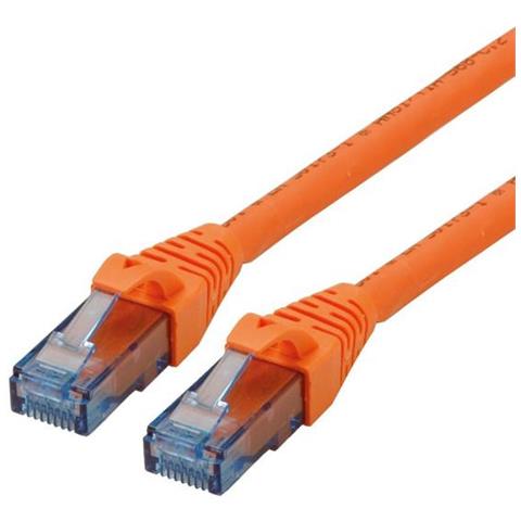 Cat6a 0.5m 0.5m Cat6a U / UTP (UTP) Blu, Arancione cavo di rete - Foto 1