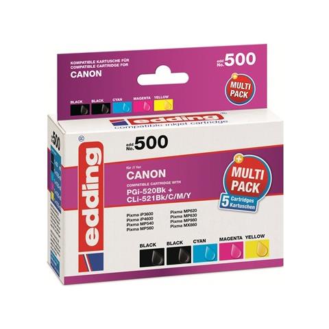 EDD-500 cartuccia d'inchiostro 5 pz Compatibile Nero, Ciano, Magenta, Giallo - Foto 1