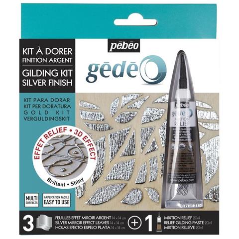 Kit Di Doratura - 3 Fogli Di Specchio E Mistura 20 Ml - Finitura Argento - Foto 1