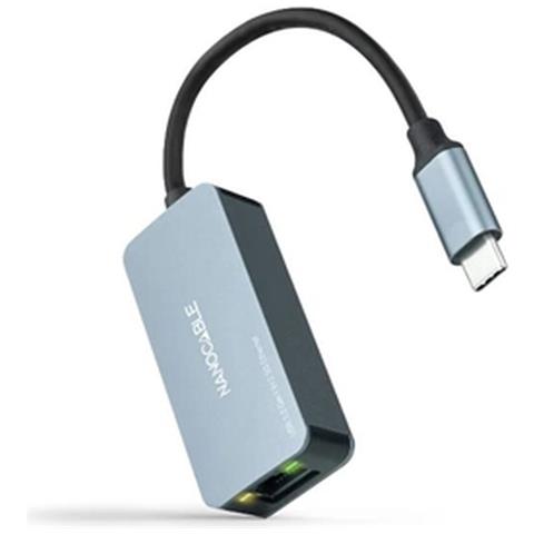 Adattatore Usb C Con Rete Rj45 10.03.0410 Grigio - Foto 1