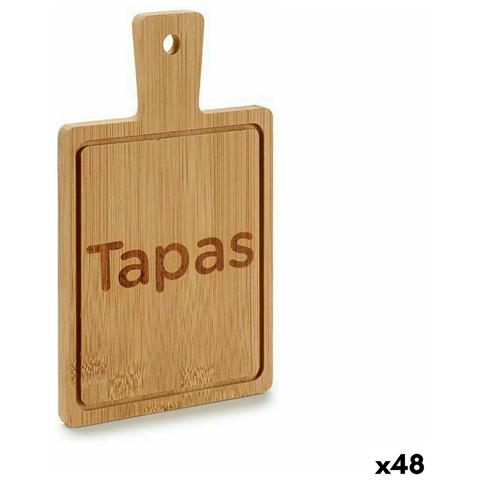Vassoio Per Aperitivi Con Maniglia Bambù Lavagna 11 X 1 X 19,5 Cm (48 Unità) - Foto 1
