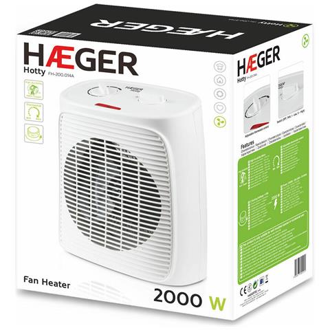 Termoventilatore Portatile Haeger Fh-200.014a 2000 W Bianco - Foto 2