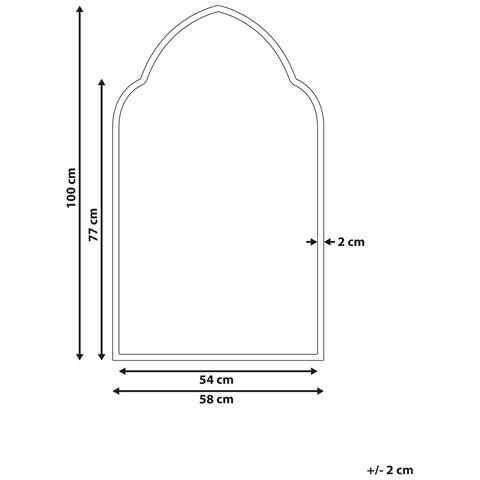 Specchio Aconchi 58 Cm 100 Cm Metallo Oro - Foto 9