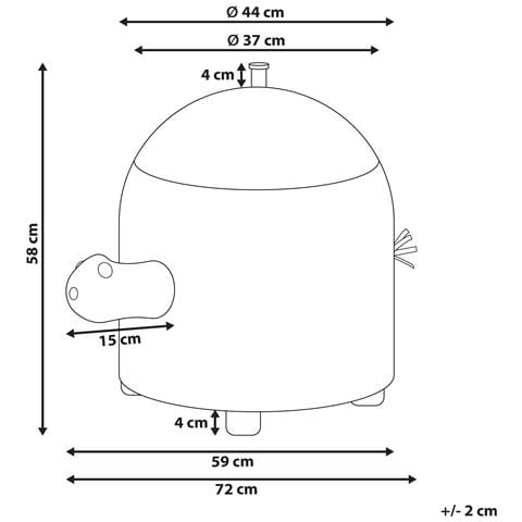 Cestino Per Bambini Tartaruga Montagu Vimini Naturale - Foto 16