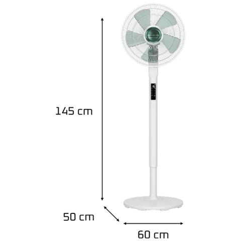 Ventilatore con Piantana Turbo Silence Extreme VU5890 5 Pale 16 Velocità Colore Bianco - Foto 1