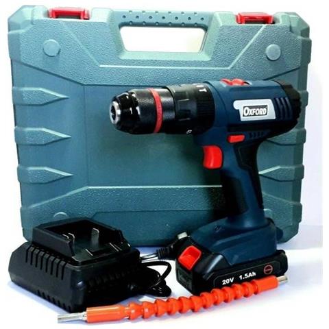 Trade Shop - Trapano Avvitatore A Batteria Litio A Percussione 20v Doppia Batteria + Valigia - Foto 1