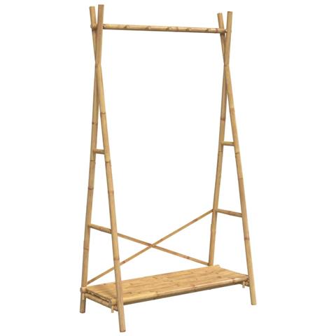 Appendiabiti Con Ripiano 102x50x190 Cm In Bambù - Foto 2