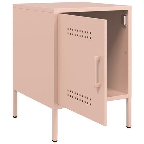 Comodino Rosa 36x39x50,5 Cm In Acciaio - Foto 2