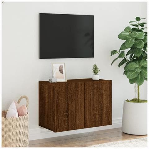 Mobile Tv A Parete Rovere Marrone 60x30x41 Cm - Foto 3