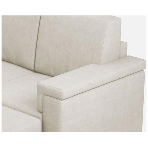Divano Marrak 2 Posti (due Sedute Da 60cm) + Pouf Misure Esterne L. 148 P. 155 Colore Bianco - Foto 2