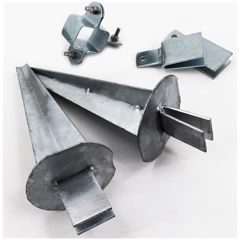 5 Set Di Montanti Angolari Per Pali Con Profilo A Z, Rete Di Protezione Da Animali Selvatici, Rete Per Zona Boschiva - Foto 1