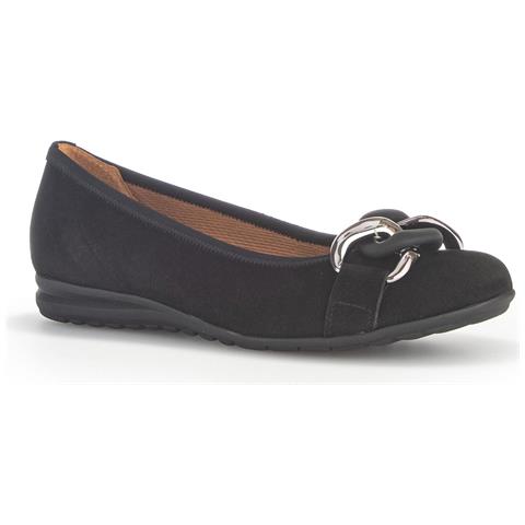 Black Casual Closed Ballerinas Ballerine Pelle Scamosciata /nabuk Scarpe Donna Nero Eu 36, 42.625.47 - Foto 1