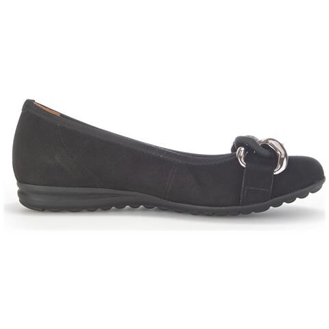Black Casual Closed Ballerinas Ballerine Pelle Scamosciata /nabuk Scarpe Donna Nero Eu 36, 42.625.47 - Foto 2