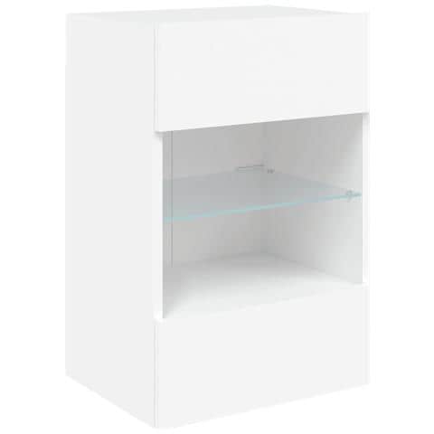 Mobile TV a Parete con Luci LED Bianco 40x30x60,5 cm - Foto 2