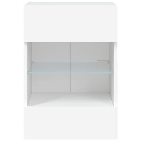 Mobile TV a Parete con Luci LED Bianco 40x30x60,5 cm - Foto 10