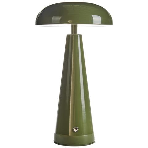 Lampada Da Tavolo Senza Fili A Led Bocono Con Dimmer Metallo Verde - Foto 2