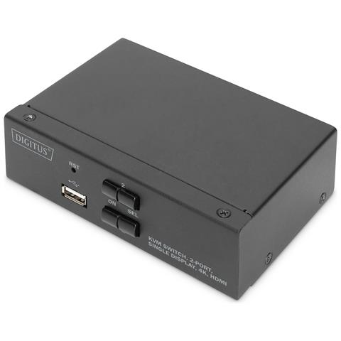 Switch KVM, 2 porte, schermo singolo 4K, HDMI® - Foto 1