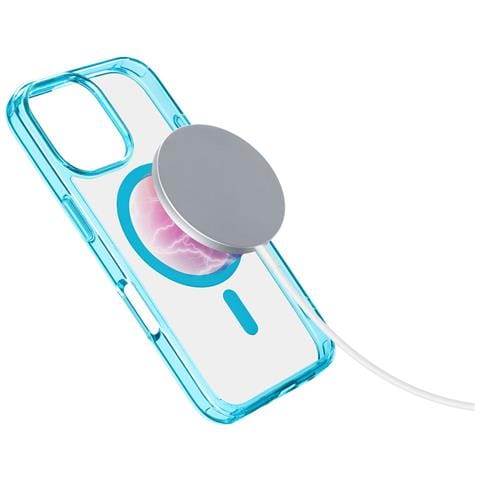 Iconic Mag - iPhone 16 Pro Custodia trasparente con bordi colorati compatibile con ecosistema Magsafe - Foto 4