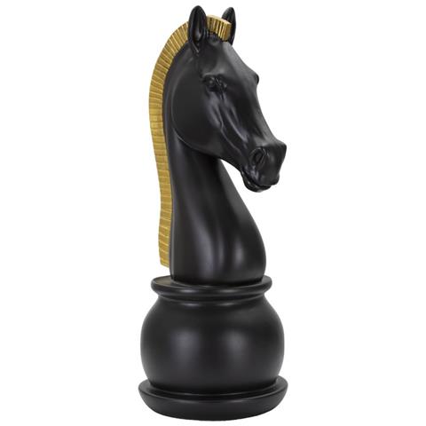 Scultura Scacchi 5 - Nero - Poliresina - 18,5x18,5x50 Cm - Foto 2