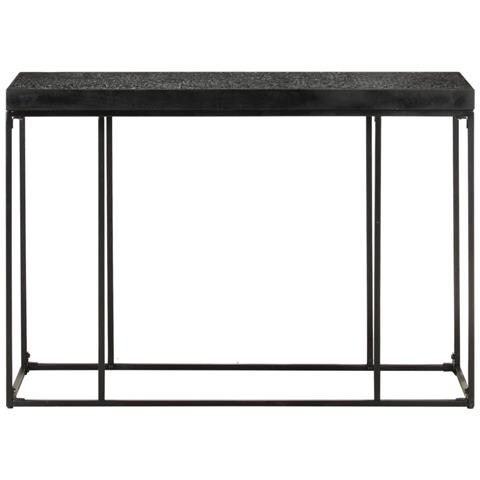 Tavolo Consolle Nero 110x35x76 Cm Massello Di Acacia E Mango - Foto 1