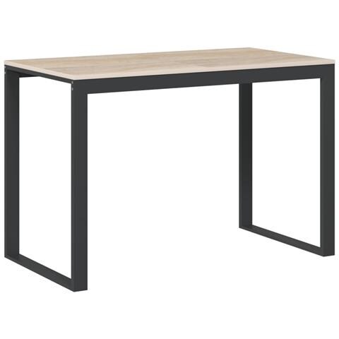 Lusso Casadino -  Scrivania Computer Nera E Rovere 110x60x73 Cm Legno Multistrato - Foto 1