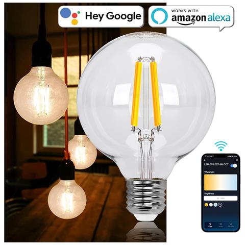 Bulb G95 Lampadina E27 Globo Cct/clear Smart Alexa Google 6w 850lm - Foto 1