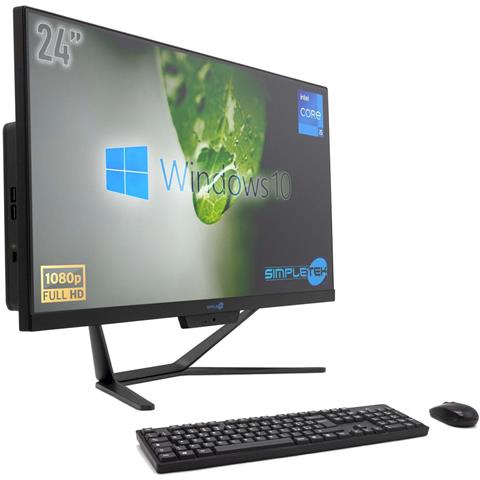 Aio All In One I5 24"" 8gb 480gb + 500gb Hdd Windows 10 Computer Fisso Ufficio - Foto 1