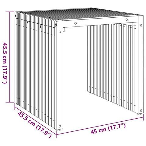 Tavolo Laterale da Giardino 45x42.5x45 cm Legno Massello di Teak - Foto 9
