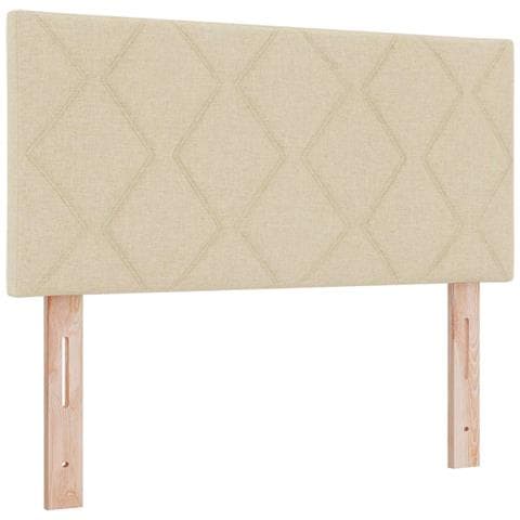 Testata letto design blocchi di diamante panna 100 cm in tessuto - Foto 1