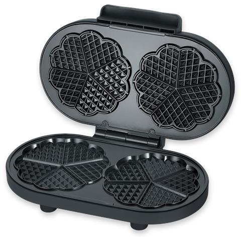 Macchina per Waffle WA 2118 Potenza 1200 W 2 Waffle Colore Nero - Foto 1