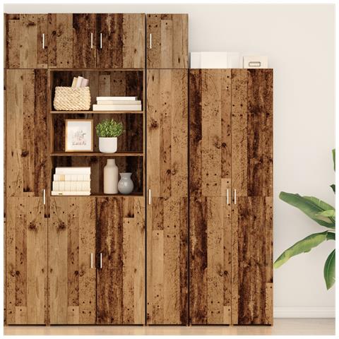 Armadio di stoccaggio snello  Legno vecchio 30x42.5x225 cm Legno ingegnerizzato, Armadio a muro  Legno vecchio 30x42.5x40 cm Legno ingegnerizzato - Foto 2