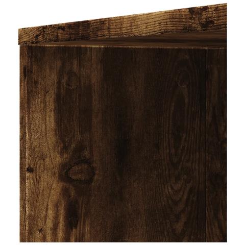 Armadietto da Bagno Stretto con Ruote Rovere Fumo in Truciolato - Foto 9