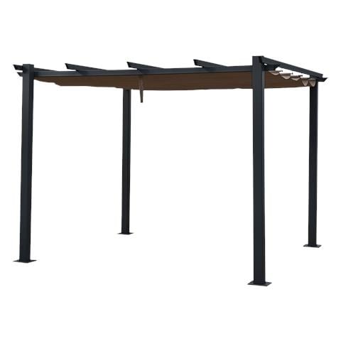 Pergola Autoportante 3 × 3m Cassis Taupe - Struttura In Alluminio - Foto 1