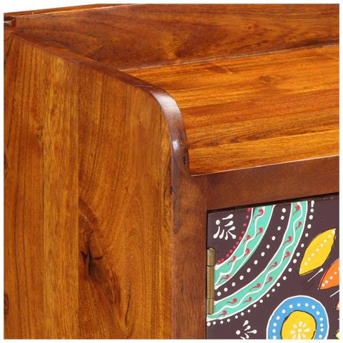 Panca per scarpe 90x35x40 cm in legno solido di acacia - Foto 9