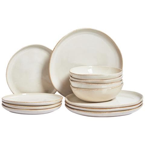 Set Di 12 Stoviglie Hops Gres Porcellanato Beige Chiaro - Foto 2