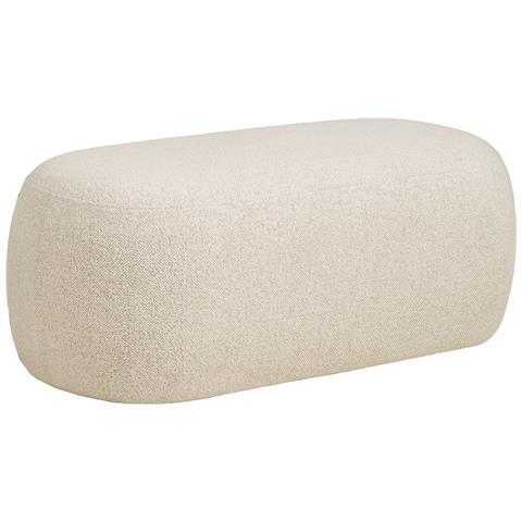 Panca Blossomville - Bianco - Poliestere - 100x50x38 Cm - Foto 1