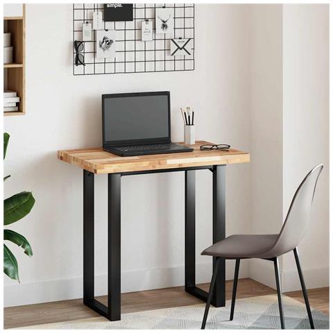 Piano Scrivania Non Trattato 60x50x4cm Legno Massello di Acacia - Foto 2