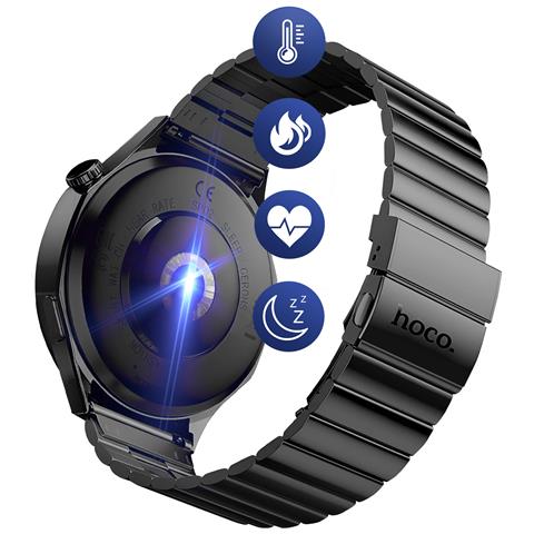 Smartwatch Bluetooth 5.3 Impermeabile Ip68 Con Monitoraggio Della Salute, Nero - Foto 2