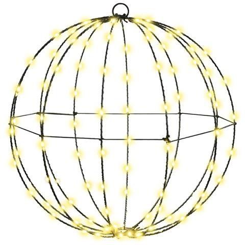 Palla con 192 LED 2 pcs Bianco caldo 40 cm Metallo - Foto 2