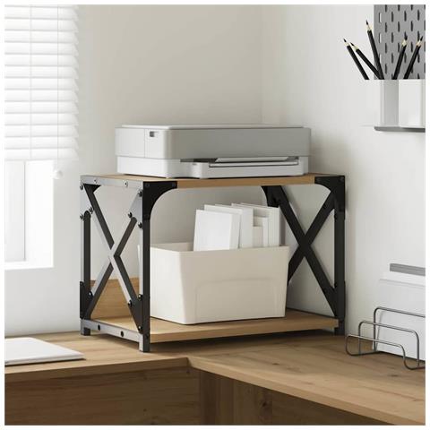 Supporto per Stampante Rovere artigianale 44 x 26 x 31.5 cm - Foto 2