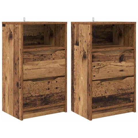 Comodini 2 pcs Legno vecchio 40 x 30 x 467 cm Legno multistrato - Foto 1