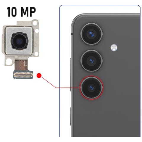 Teleobiettivo Posteriore Da 10mp Di Ricambio Per Galaxy S24 / S24 Plus - Foto 2