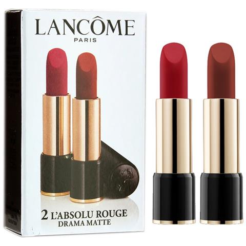 Set Duo,, L'absolu Rouge, Opaco, Rossetto Cremoso, 290, Dramma, 2 Pz, 3.4 G - Foto 1