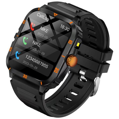 Smartwatch Multifunzionale Compatibile Con L'app Hry Fine - Schermo Quadrato Da 2.01"", Monitoraggio Della Salute E Chiamata Bluetooth Black&gold - Foto 1
