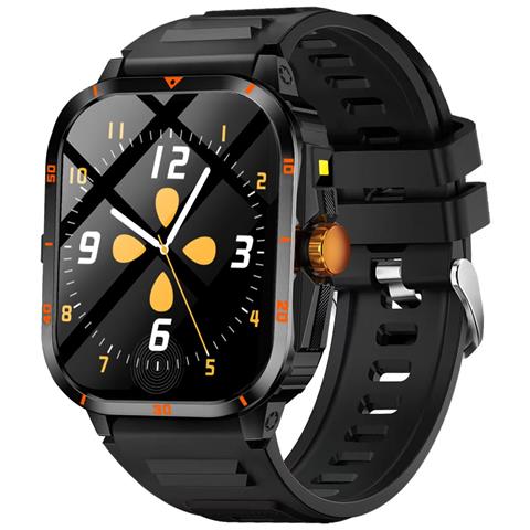 Smartwatch Multifunzionale Compatibile Con L'app Hry Fine - Schermo Quadrato Da 2.01"", Monitoraggio Della Salute E Chiamata Bluetooth Black&gold - Foto 2
