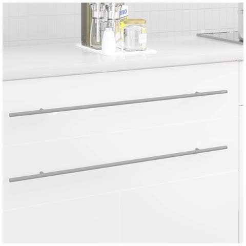 Maniglia per Armadio 12 pcs Argento 800 mm Acciaio inossidabile - Foto 2