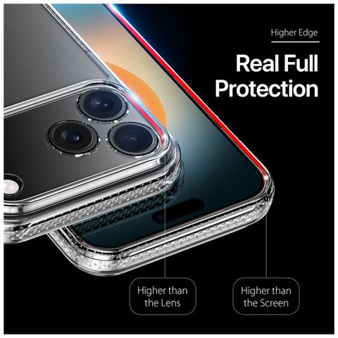 Cover per iPhone 17 Pro - TPU+PC, Trasparente, Antiurto - Foto 2
