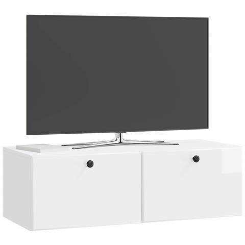 Mobile Porta TV da Muro 98 x 41 x 30 cm Bianco Lucido - Foto 2
