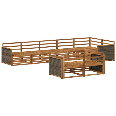 Set di divani da esterno 8 pcs Naturale - Foto 1