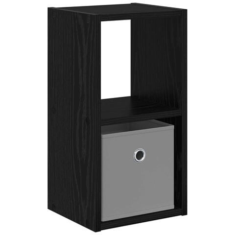 Comodino Rovere Nero 25,5 x 22 x 49,5 cm Legno multistrato - Foto 1
